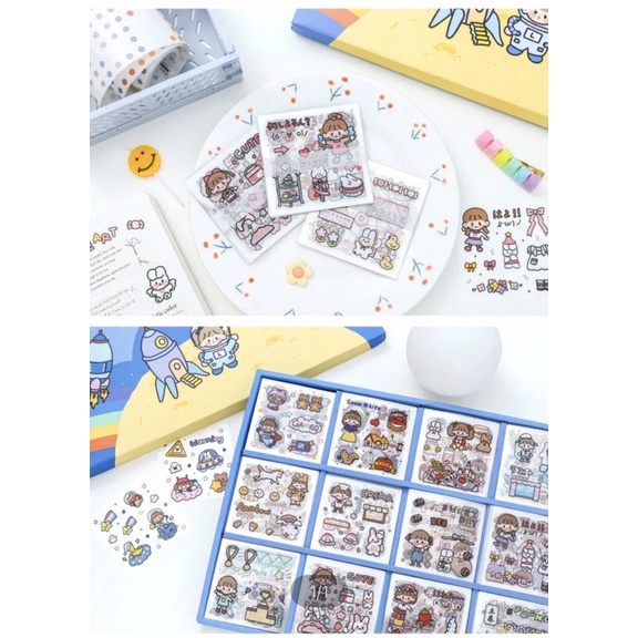 Hộp 240 tờ sticker nhiều chủ đề