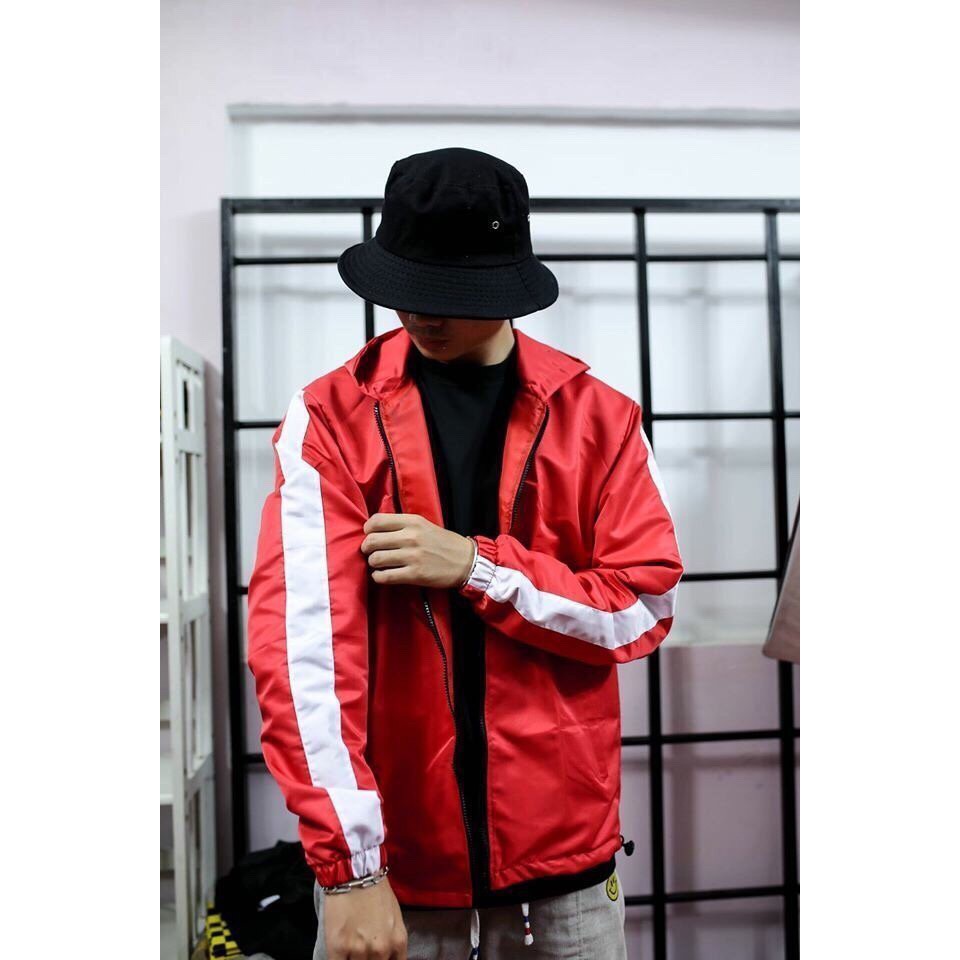 Áo khoác gió sọc trắng thời trang thoáng mát C099 | BigBuy360 - bigbuy360.vn