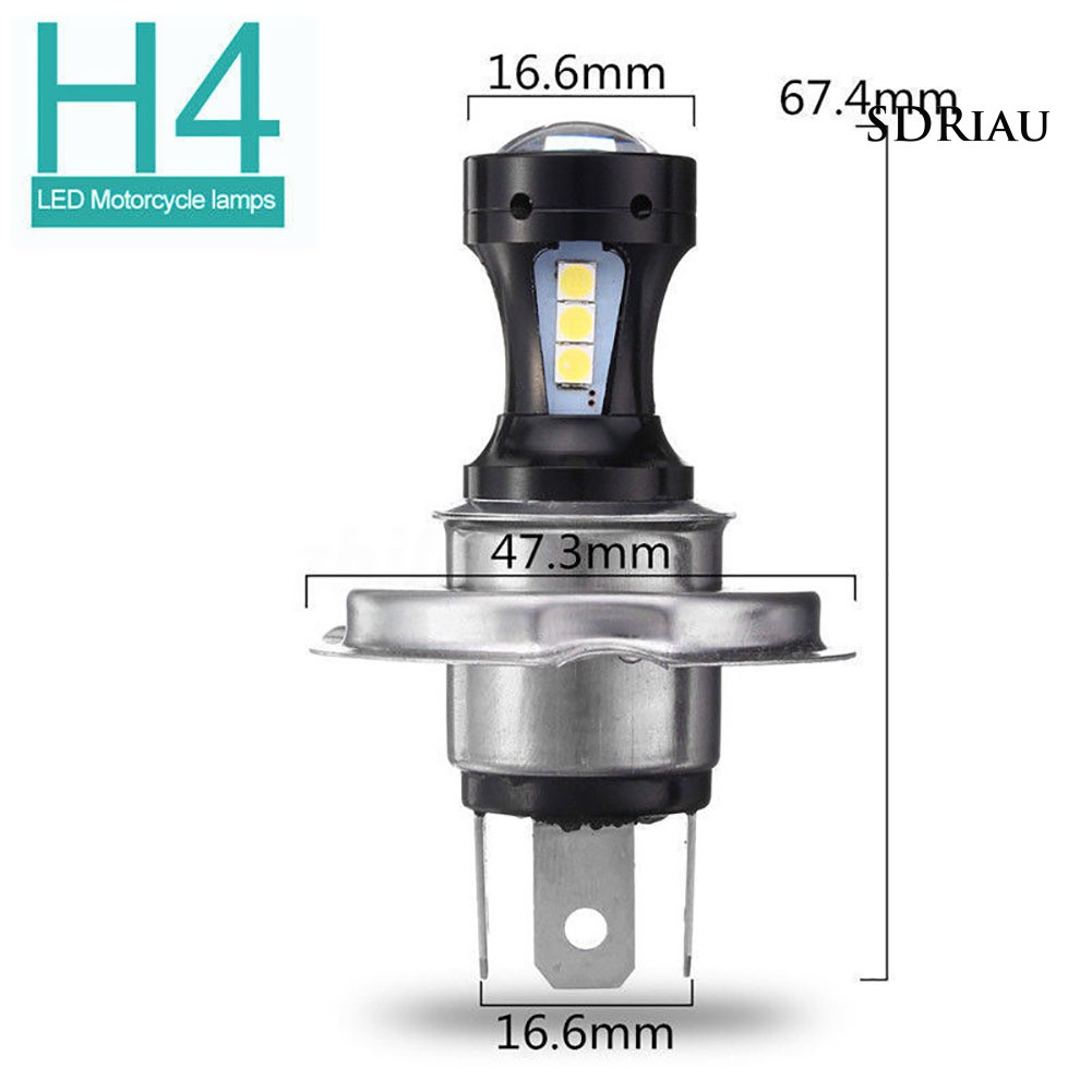 Đèn Pha Led 18 Bóng Cho Xe Mô Tô / Xe Hơi Mfd H4 Smd 3030