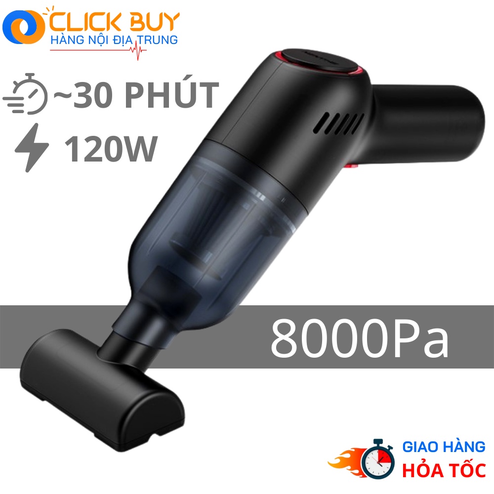Máy Hút Bụi Mini Cầm Tay Không Dây - Lực Hút Cực Mạnh 8000pa - Làm Sạch Sàn Nhà, Ô Tô