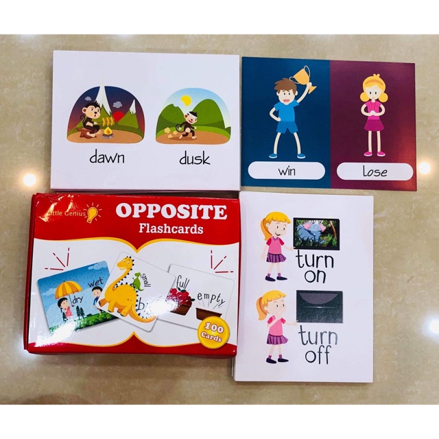 Flashcard tính từ trái nghĩa