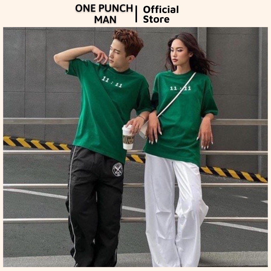 Áo thun tay lỡ YOUNG GREEN 11:11 unisex form rộng - Áo phông OPM co giãn 4 chiều không xù lông