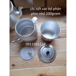 Phin cafe phin nhôm to phin pha cà phê cỡ lớn 100gram - 200gram