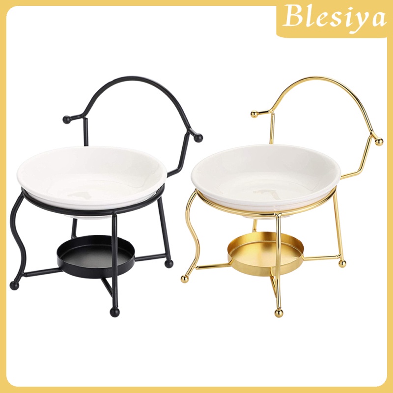 Đèn đốt tinh dầu kiêm nấu chảy sáp hiện đại gốm có giá giữ đèn trà khuếch tán hương thơm cho spa yoga văn phòng nhà cửa