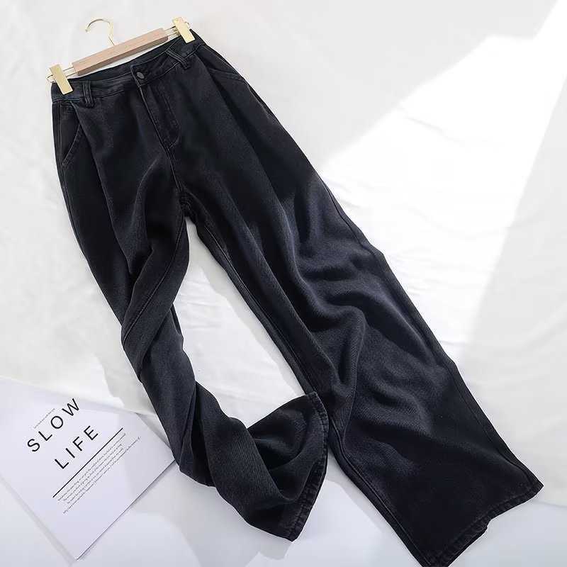 Quần jean ống rộng nữ lưng cao suông quần bò ống rộng nữ QJN02 Hedasy cao cấp