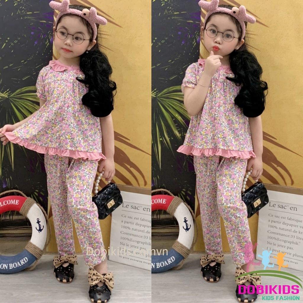 Bộ Dài Tay Bé Gái Cotton Xuất 9-20kg