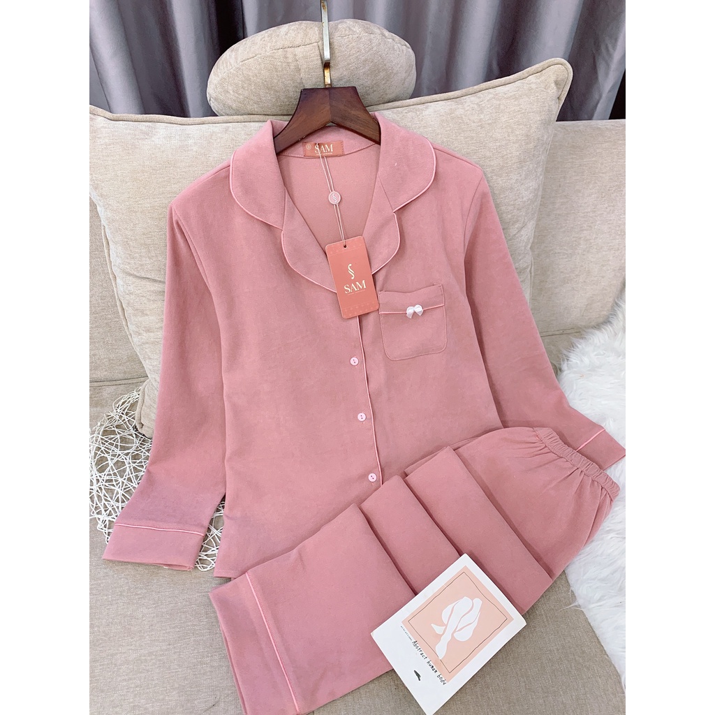 Bộ đồ Pijama mặc nhà SAM. SET đồ nhung tăm cao cấp, thiết kế dáng dài , kiểu dáng trơn đơn giản, siêu dễ mặc | BigBuy360 - bigbuy360.vn