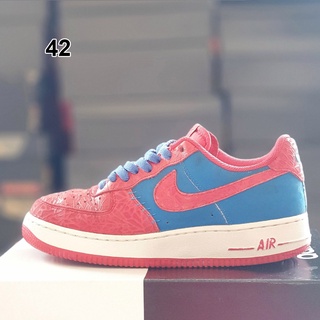 [Chính Hãng] Giày Nike Air Force 1 Low Photo Blue Hyper Red, size 42, real 2hand