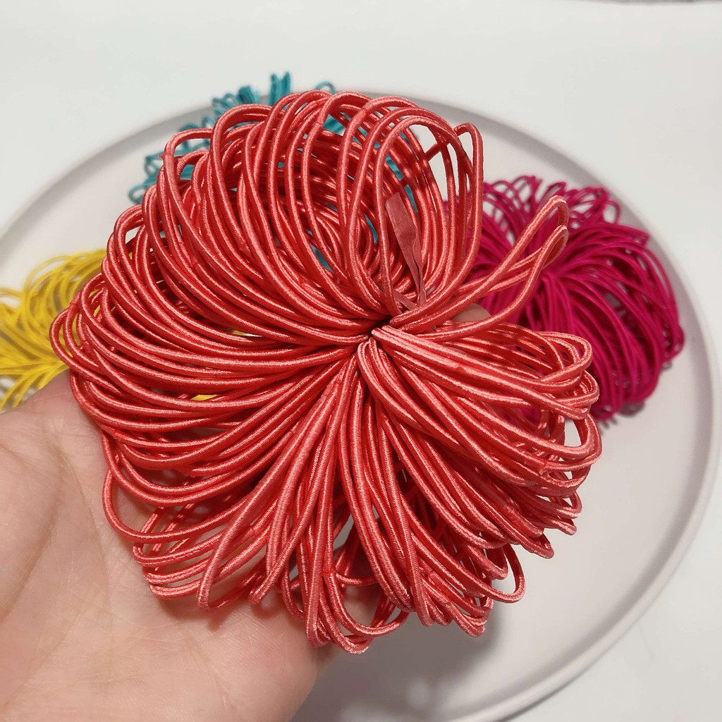 20-100 sợi-O52- dây thun làm cột tóc sợi nhỏ cho trẻ em