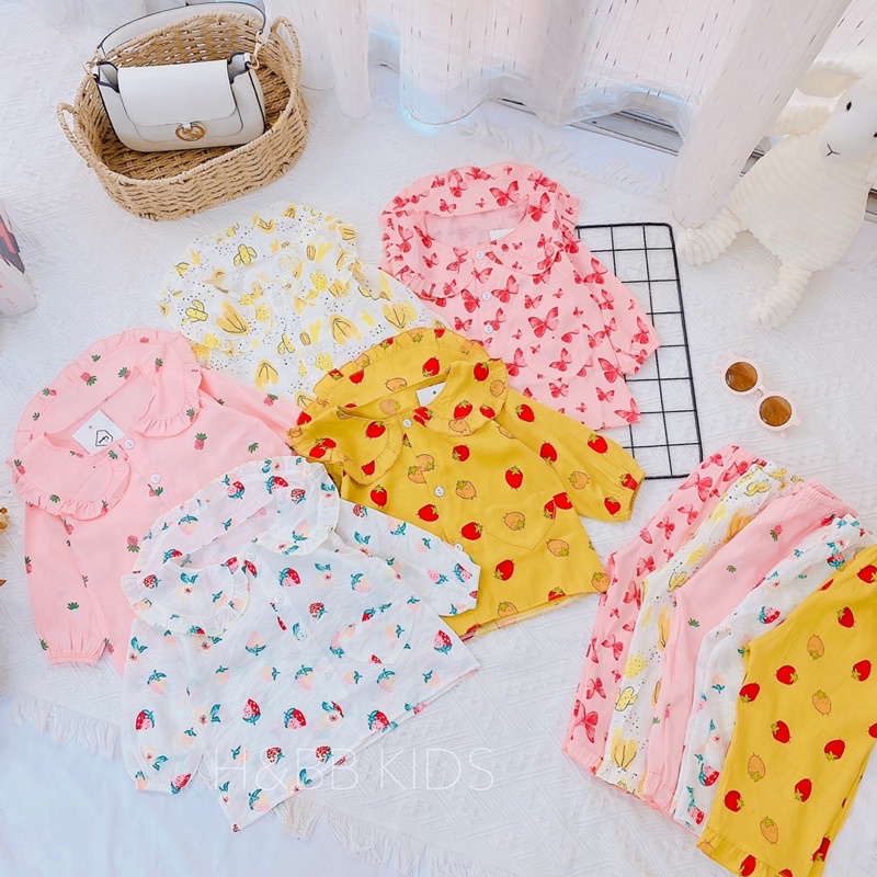 Đồ bộ pyjama tay dài bé gái