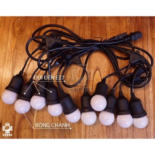 đui đèn chống nước 10m 19 đui + 19 bóng 3w
