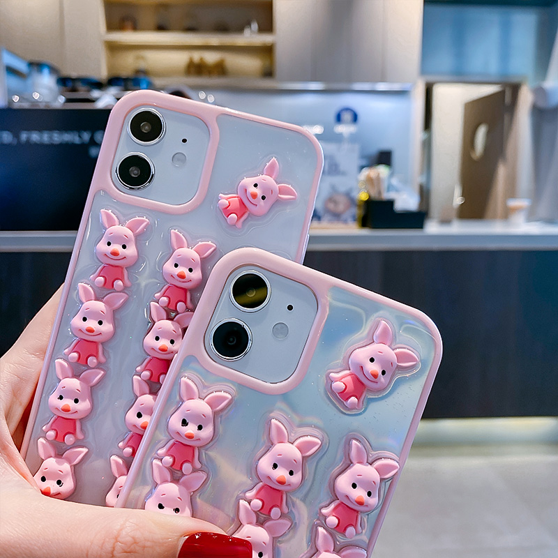 Ốp Lưng Nhựa Tpu Mềm Trong Suốt In Hình Heo 3d Cho Iphone 12 Pro Max / 12mini / 11 Pro Max / X / Xs Max / Xr / 8 / 7 Plus