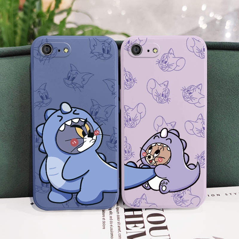 Ốp Điện Thoại Silicon Dẻo Họa Tiết Khủng Long Dễ Thương Cho IPhone 8 7 6 6S Plus SE 2020