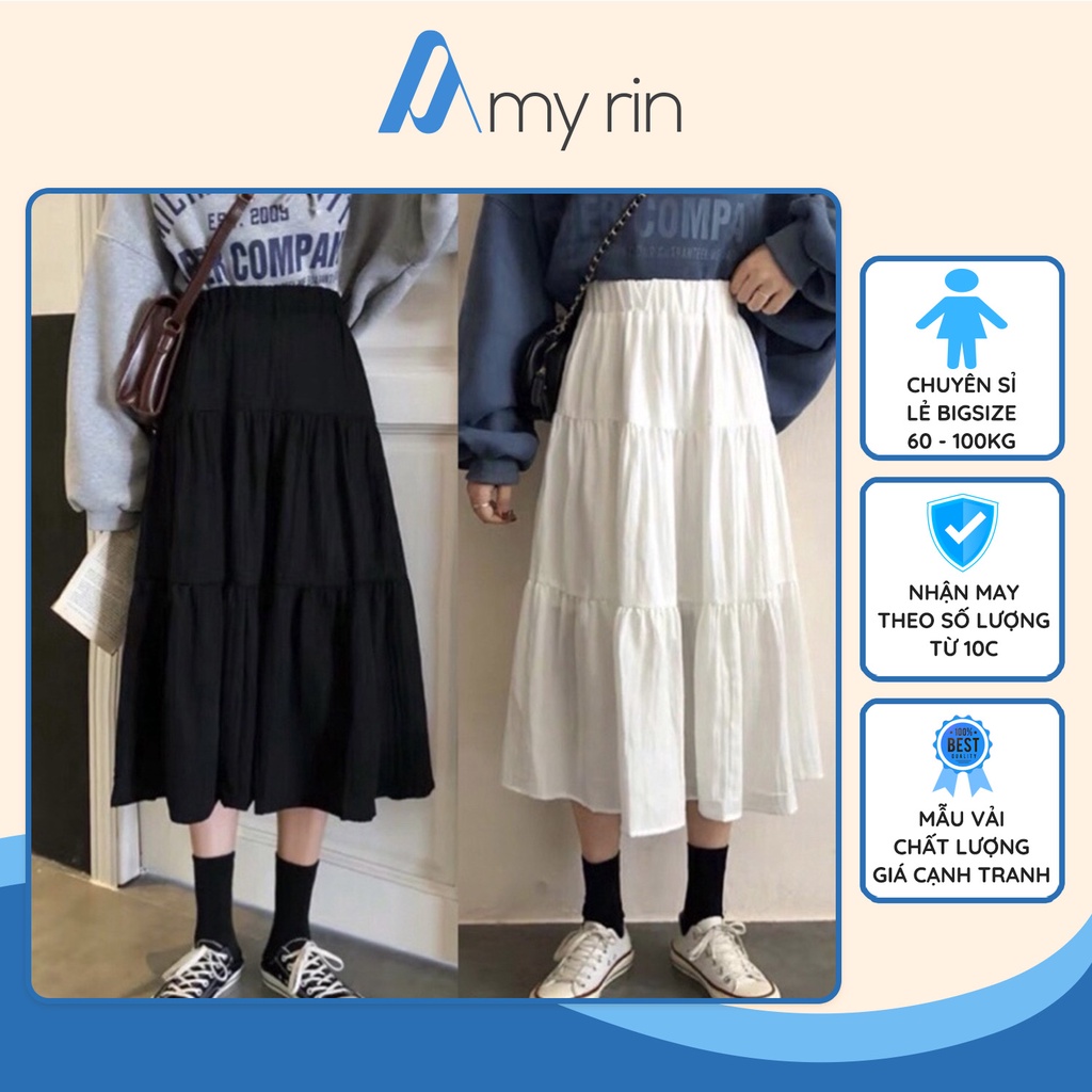 Chân váy dài kiểu uzzang bigsize 60-100kg