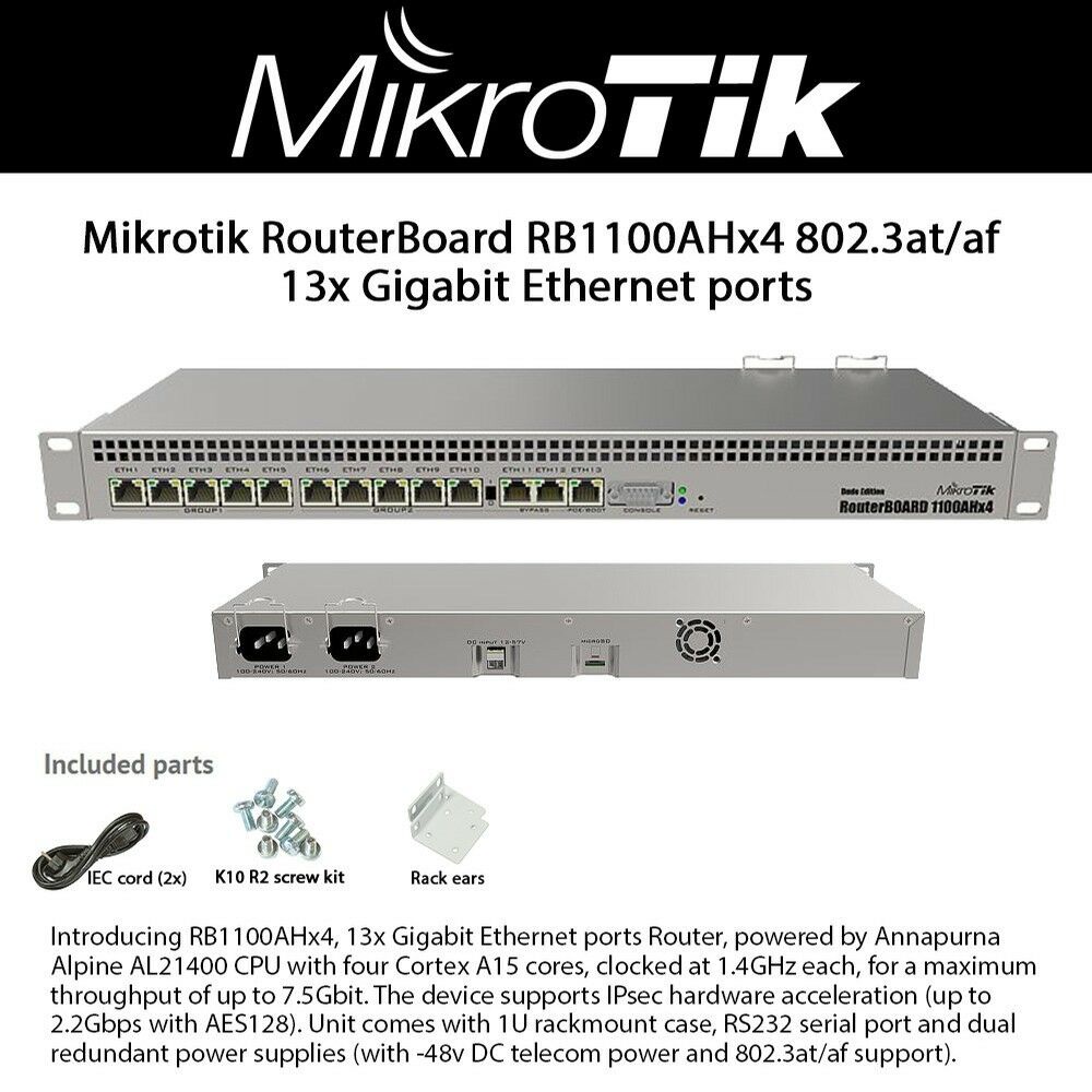 🍀🍀Cân Bằng Tải Router Mikrotik RB1100AHx4