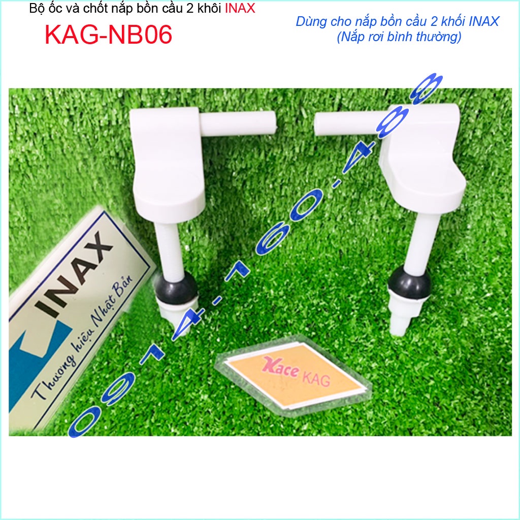 Ốc chốt nhựa KAG-NB06 dùng cho nắp bàn cầu Inax, bộ ốc chốt cho nắp KHÔNG RƠI ÊM bồn cầu Inax