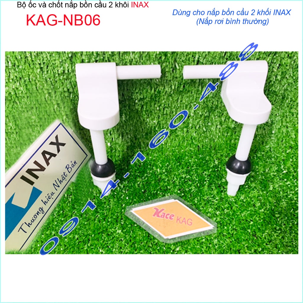 Ốc chốt nhựa KAG-NB06 dùng cho nắp bàn cầu Inax, bộ ốc chốt cho nắp KHÔNG RƠI ÊM  bồn cầu Inax