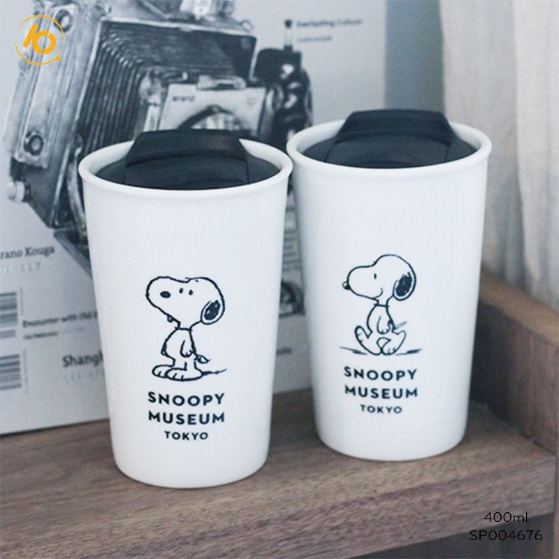 Cốc sứ snoopy,cốc sứ cao cấp SHOP10K ,cốc đôi, hàng có sẵn SP004676