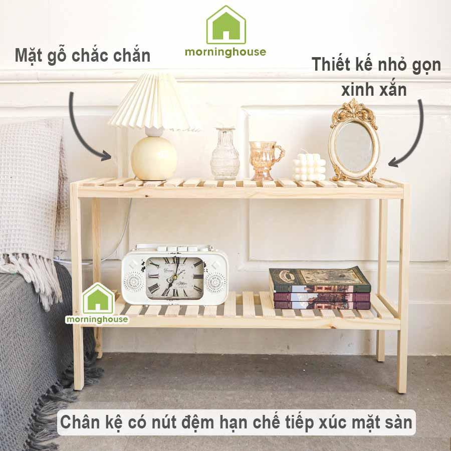 Kệ Decor Đầu Giường Gỗ Thông Morning House- 2T800