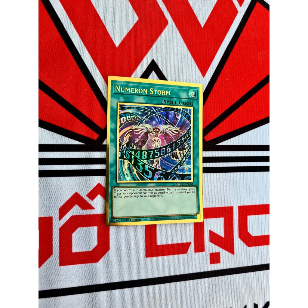 Thẻ Bài Yugioh Spell Numeron Storm - MGED-EN051 - Premium Gold Rare 1st Edition