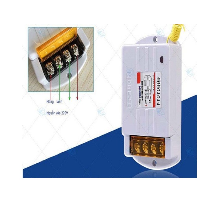 Công tắc điều khiển từ xa công suất lớn 220V-30A ( có nút học lệnh,6220ZR, nút đỏ)