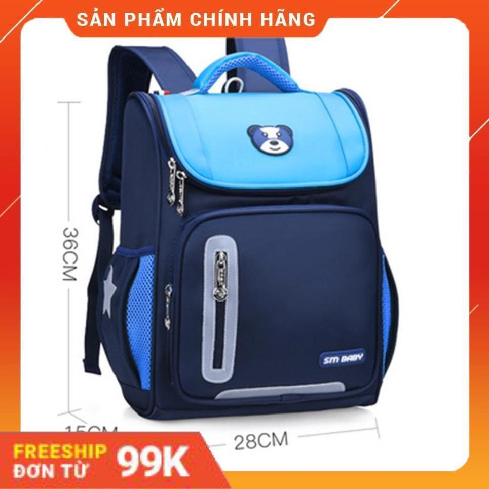 [Giảm 50%]  Balo chống gù dáng hộp, cặp học sinh tiểu học có phát quang bảo vệ cho bé- BL104