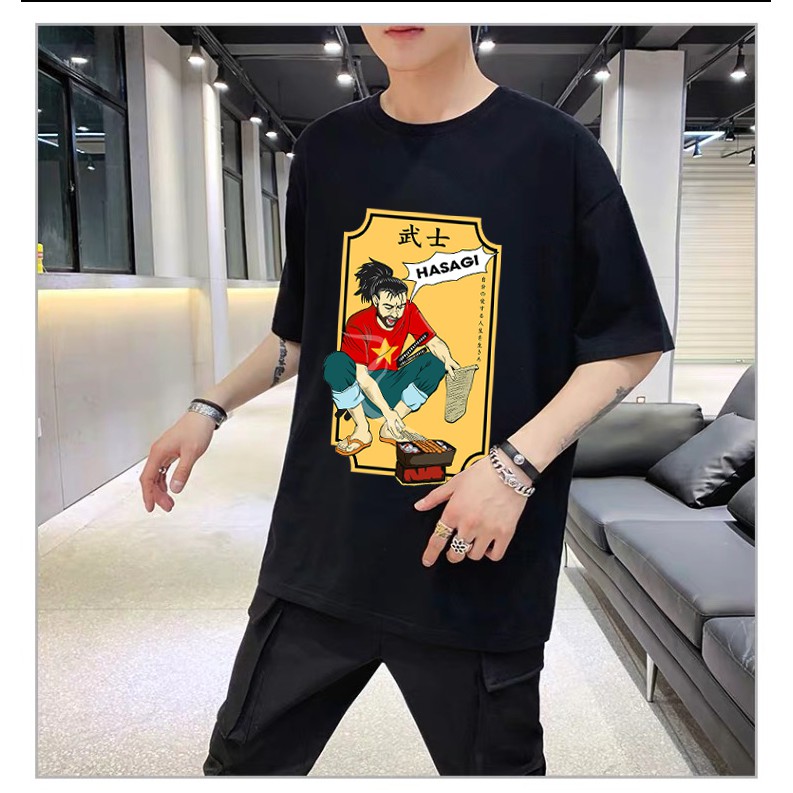 <SMLshop> ÁO THUN UNISEX YASUO QUẠT CHẢ (ĐEN)