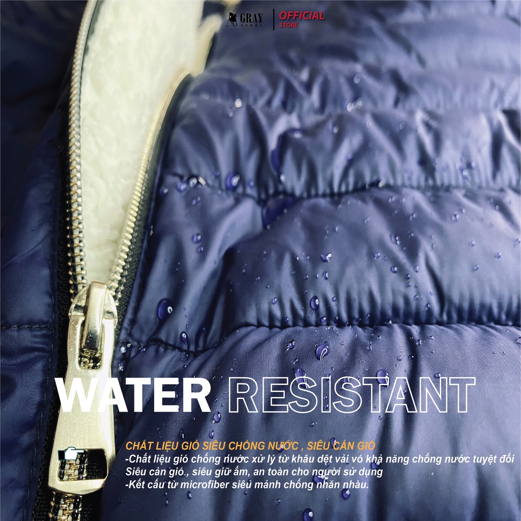 Áo Khoác Nam, Phao Nam GrayHomme (3 màu), Chần Bông Cao Cấp, Mềm Mịn, Siêu Nhẹ, Lót Lông Siêu Ấm, fom Ôm Vừa (CF101)