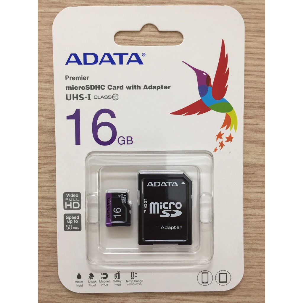 Thẻ nhớ MicroSD 16GB/32G/64GB/128GB ADATA Box Class10 + Adapter chính hãng bảo hành 2 năm 1 đổi 1