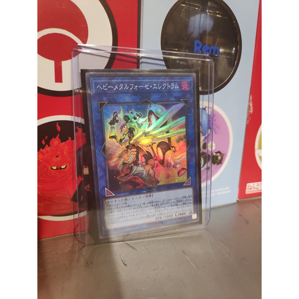 Lá bài thẻ bài Yugioh Heavymetalfoes Electrumite - Super Rare - Tặng bọc bài nhựa bảo quản