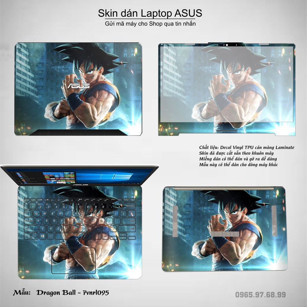 Skin dán Laptop Asus in hình Dragon Ball nhiều mẫu 2 (inbox mã máy cho Shop)