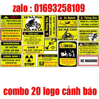 20 logo cảnh báo, tem xe cảnh báo