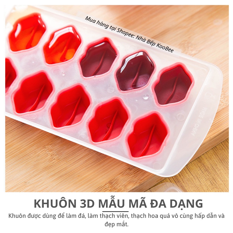 Khuôn làm thạch rau câu, thạch trà sữa 11 viên giải nhiệt mùa hè - Khay đá Silicon chịu nhiệt an toàn tiện dụng (KĐK04)