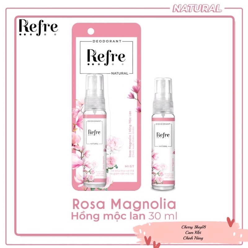 Xịt khử mùi Refre thiên nhiên