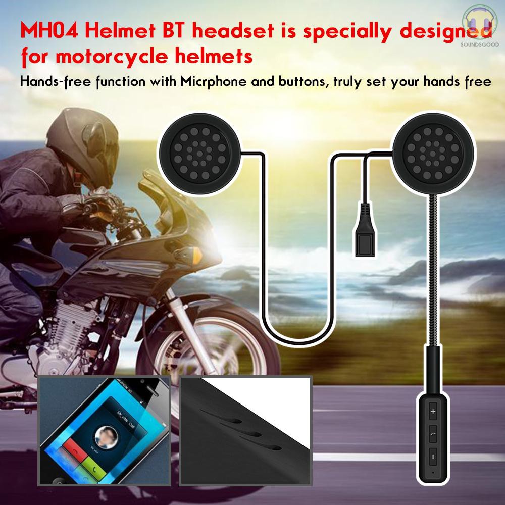 Tai nghe Bluetooth 5.0+EDR không dây tích hợp mic rảnh tay gắn nón bảo hiểm lái xe mô tô