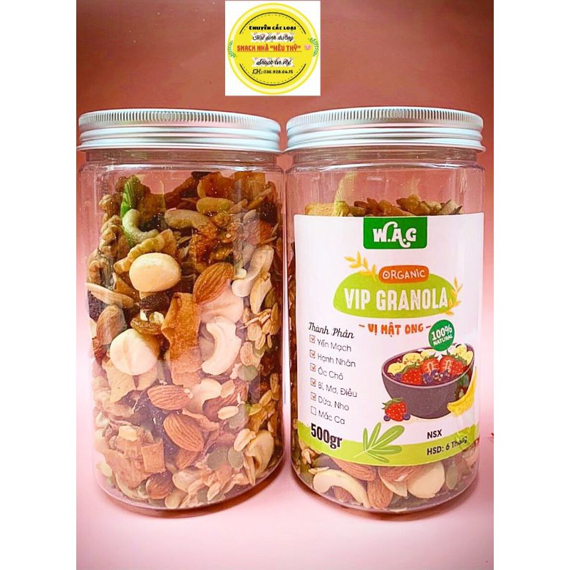 GRANOLA SIÊU HẠT (85% hạt, 15% yến mạch),( có hạt óc chó vàng, mắc ca) | BigBuy360 - bigbuy360.vn