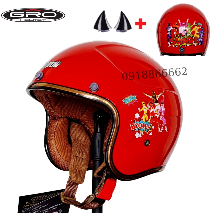 Mũ bảo hiểm trẻ em GRO HELMET chụp tai cho bé từ 4 tuổi trở lên