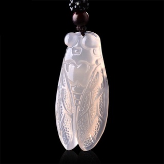natural stone white  jade necklace