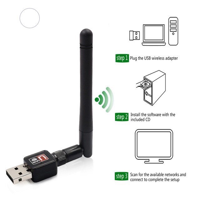 Usb thu wifi 802.11 có anten thu wifi cho máy tính bàn, laptop