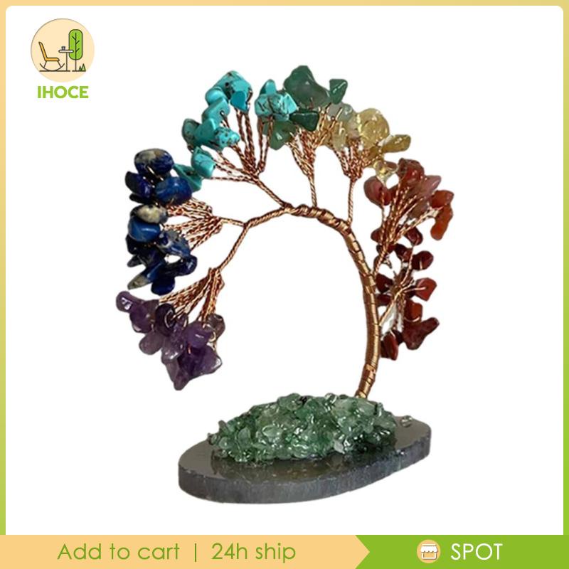 Cây đá thạch anh tự nhiên 7 nhánh kim tiền tài lộc trang trí nhà cửa