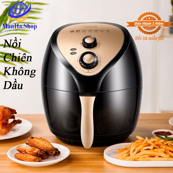 Nồi chiên không dầu KonKa 3.5L, công suất 1400W KonKa, Dễ sử dụng, Bảo Hành 12 tháng, MDT046