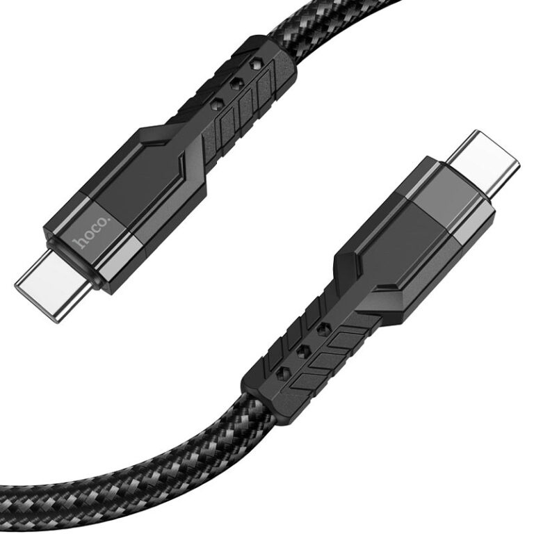 Cáp sạc nhanh 3A/60W Hoco U110 Type-C ra Type-C dây Nylon siêu bền dài 1.2M cho Android