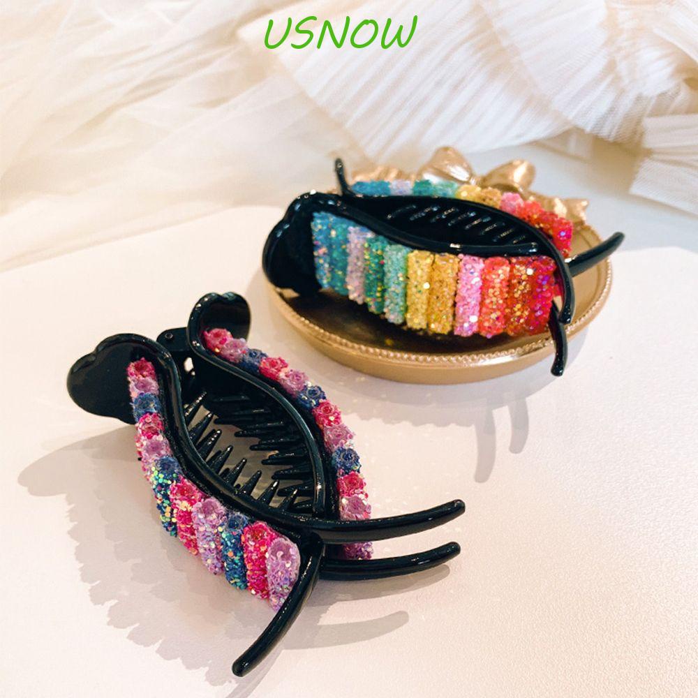 Kẹp Tóc Càng Cua Màu Cầu Vồng Mới Cho Nữ