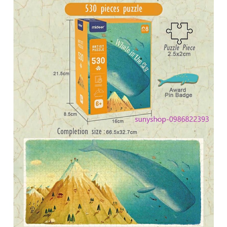 BỘ XẾP HÌNH ARTIST PUZZLE-MIDEER-CHÍNH HÃNG-500-1000 MIẾNG GHÉP