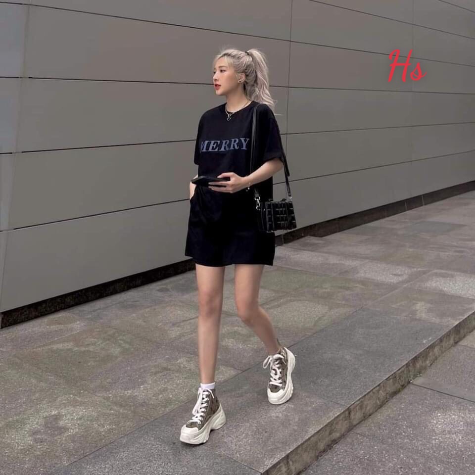 Set bộ đùi in chữ Merry'chất liệu cotton (HS-44H)