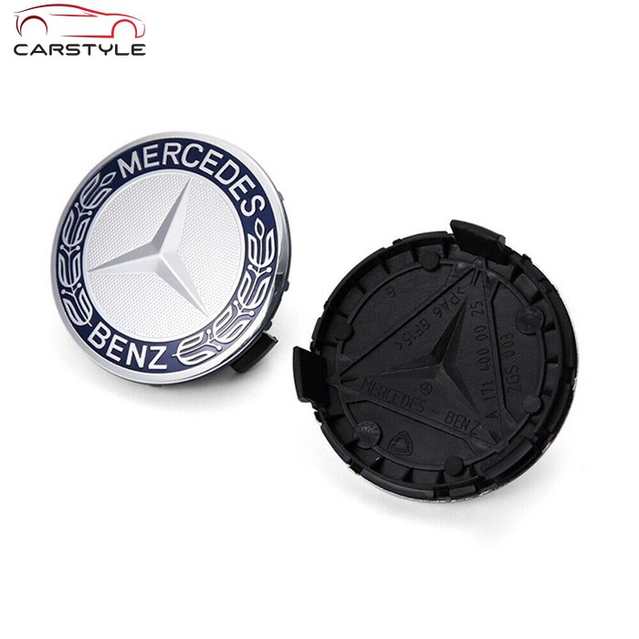 Bộ 4 nắp chụp mâm bánh xe 75mm cho xe hơi Mercedes-Benz w205 w204 w213 w177 w212