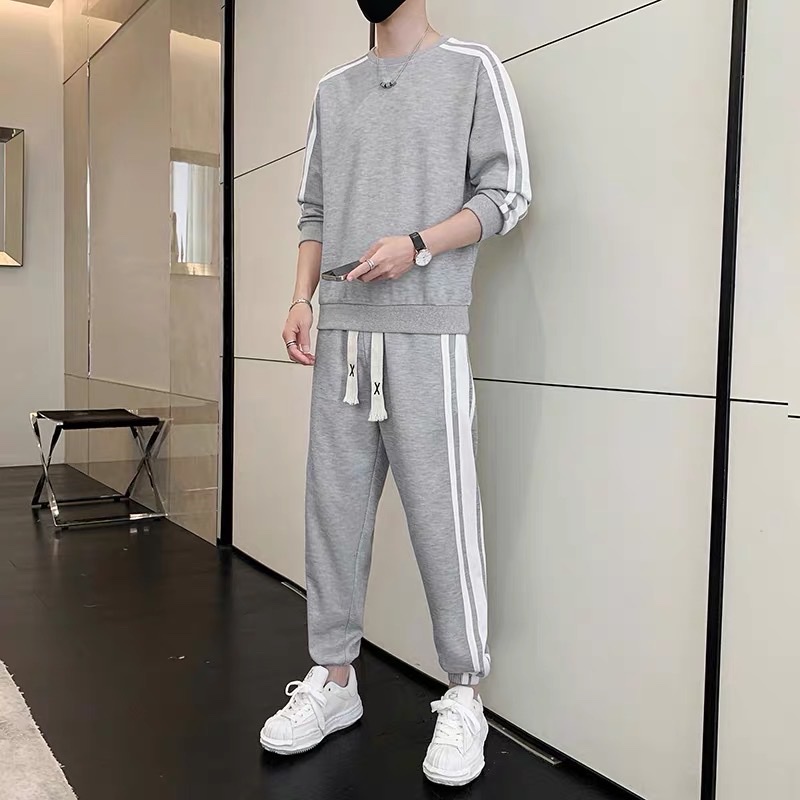 Bộ quần áo thu đông 3Kmenswear chất liệu xốp cao cấp co giãn không bai xù phối dây thời trang