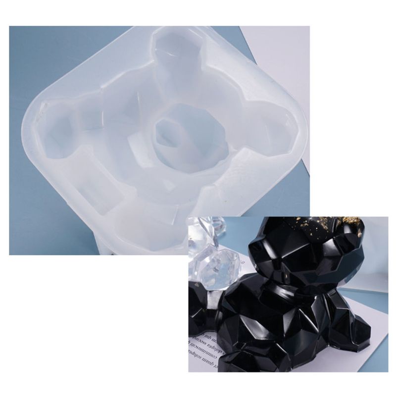 Khuôn silicon làm giá đỡ điện thoại hình chú gấu 3D DIY