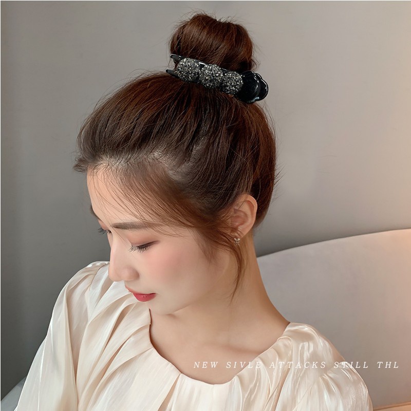 Kẹp tóc đuôi ngựa đính đá sang trọng