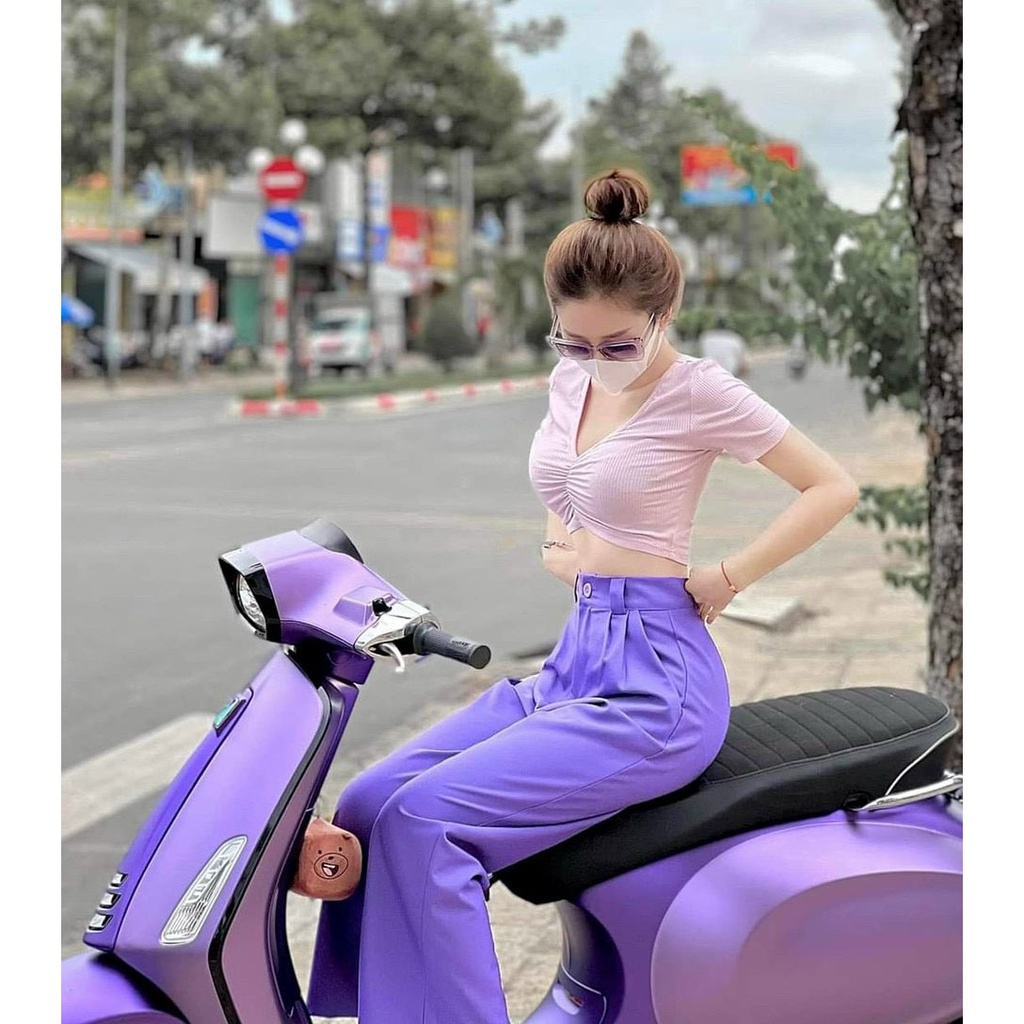 [HCM] Sét Bộ Áo Thun Gân Quần From Thun Cotton Lạnh Rộng Giả Khóa (Có Con Dỉa) Thời Trang Nữ Sam Closet Free Size 40-55k